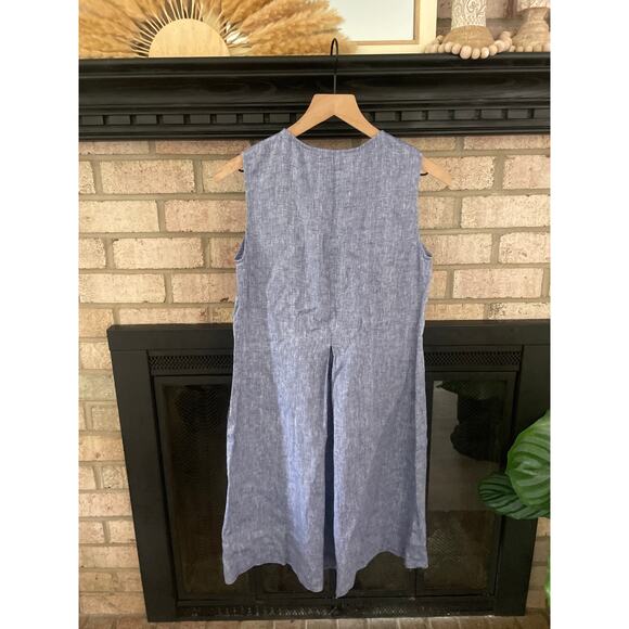Kal Rieman Linen Pleated Mini Dress Womens XS Blue - Picture 5 of 6